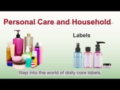 La aplicación de materiales autoadhesivos en las etiquetas en la industria química diaria.