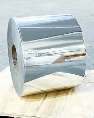 Etiqueta de rollo jumbo adhesivo PET BOPP transparente 50μ espesor de superficie vidrio