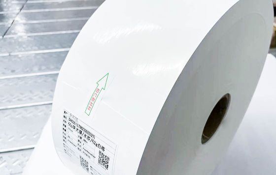 Etiquetas en rollos Jumbo transparentes de adhesivos BOPP Papel pegamento móvil sintético