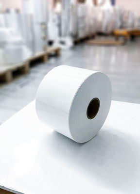 Etiquetas de papel autoadhesivo resistente al agua de rollo de etiquetas de superficie de PET ópalo