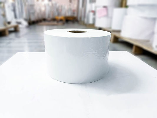 Papel adhesivo de cola acrílica BOPP Jumbo Roll 30μ de espesor de cara
