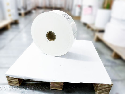 Etiquetas en rollos autoadhesivas BOPP, papel de etiqueta transparente y brillante espesor de la cara 25μ