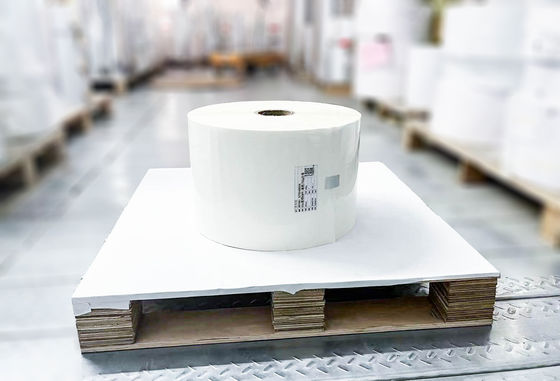 Etiqueta de papel brillante, transparente y resistente a los químicos