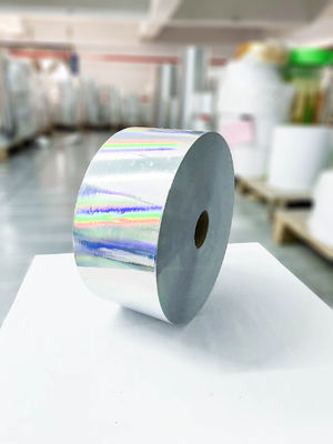 Papel de película holográfica transparente autoadhesivo impresable pegamento para aceite certificado SGS