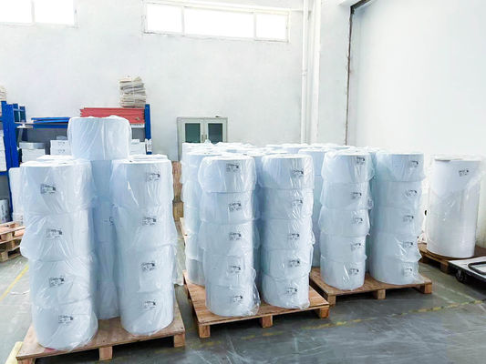 Adhesivo autoadhesivo de acrílico impermeable papel sintético de cartón de rollo de inyección de tinta mate