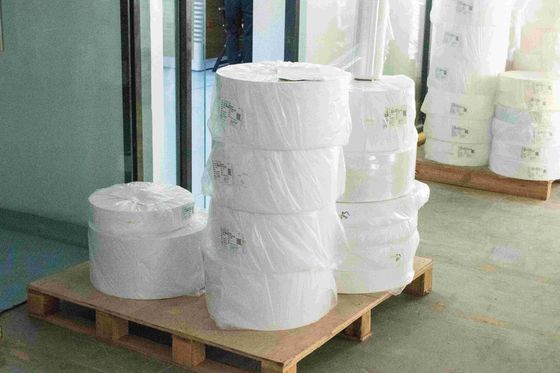 Etiqueta de papel sintético certificado por SGS, espesor de superficie 54U etiqueta de fusión en caliente