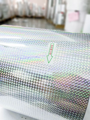 Pegamento acrílico autoadhesivo pegamento de película holográfica mate plata PET normal pegajoso
