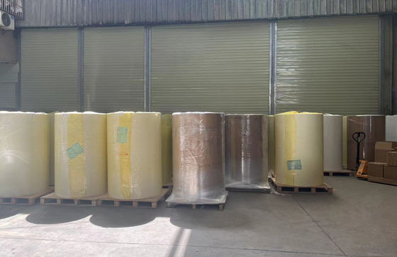 Papel de impresión Jumbo térmico blanco Rollo de papel de 90 g espesor de papel resistente a los arañazos