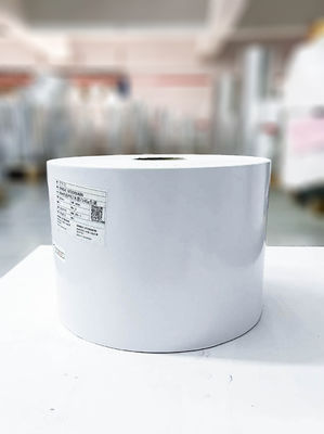 Papel térmico impreso y pegajoso, rollo de papel brillante, pegamento para aceite