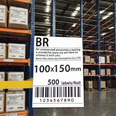Papel expreso de logística industrial de tamaño 100x150 Hoja de logística para etiquetas de embalaje