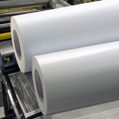 80 g Etiqueta de papel recubierto con adhesivo acrílico permanente de viscosidad y papel blanco de vidrio