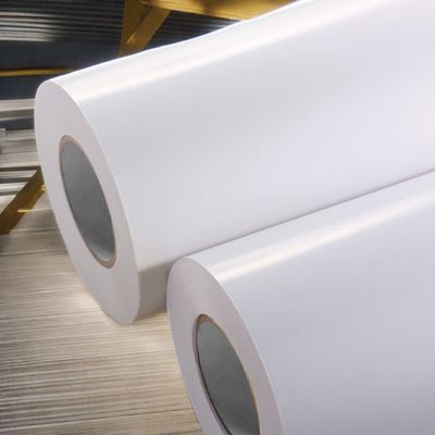 Material de etiqueta de papel blanco de vidrio 80 g Papel recubierto con adhesivo acrílico permanente