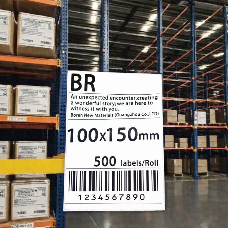 Papel expreso de logística industrial de tamaño 100x150 Hoja de logística para etiquetas de embalaje