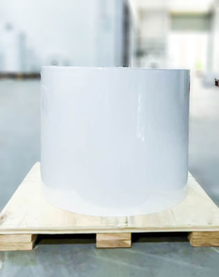 Buen precio Papel de impresión de cola acrílica Jumbo Papel rollo de papel brillante Extra pegajoso en línea