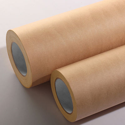 Buen precio No se puede imprimir Autoadhesivo Kraft Paper Roll Adhesivo activado por agua Resistente a la abrasión 80g en línea